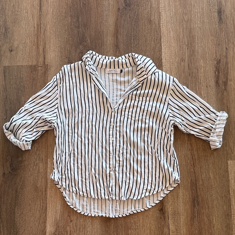 Black and White Striped Shirt